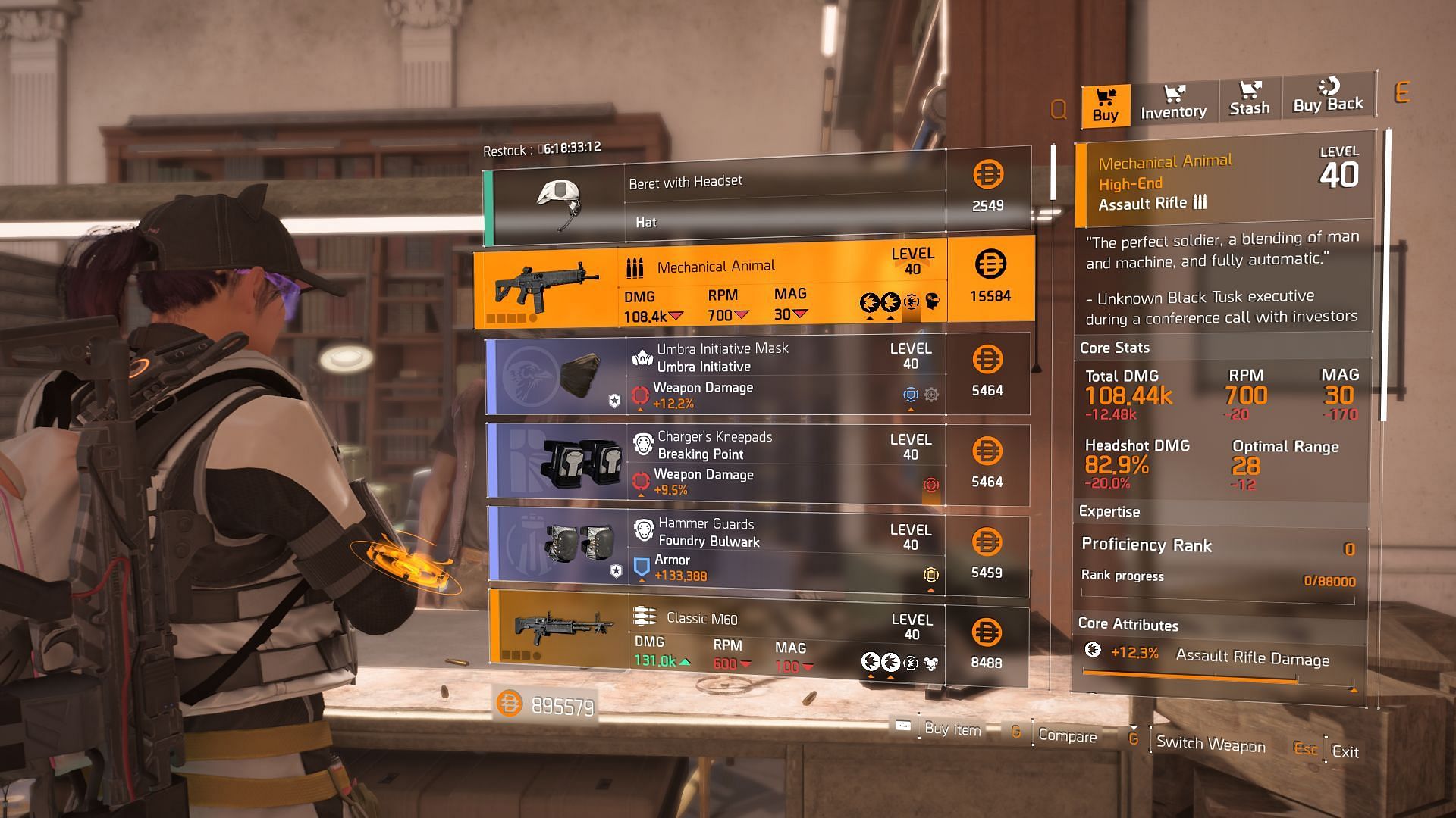 The Division 2 vendor found at Clan Quarters (Image via Sportskeeda Gaming || Ubisoft)